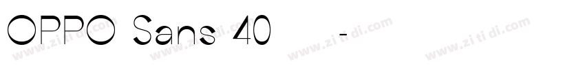OPPO Sans 40 工业定制版字体转换